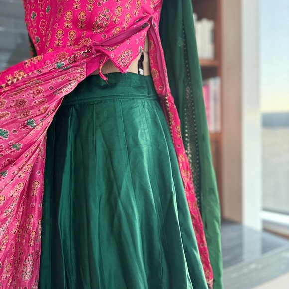 NWT Vibrant Gaji Silk Salwar with TSR Lehenga- XS Navratri Ready! - Picture 13 of 16